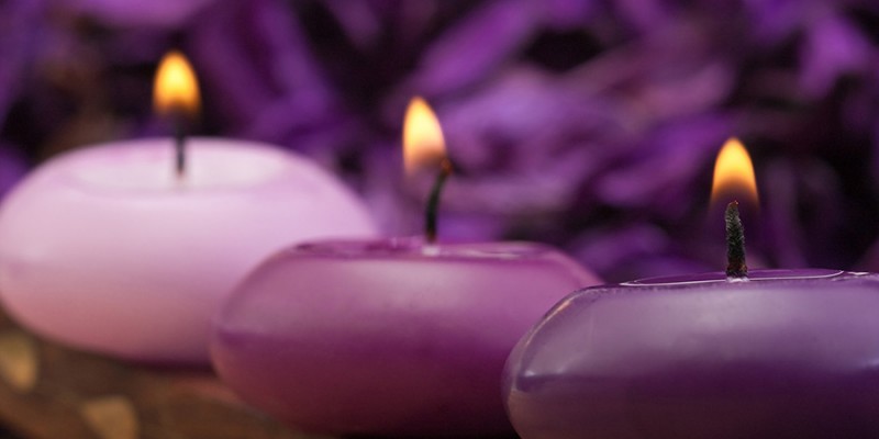 purple toned candles